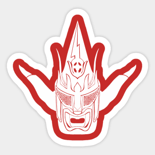 Jushin Liger Mask (white) Sticker